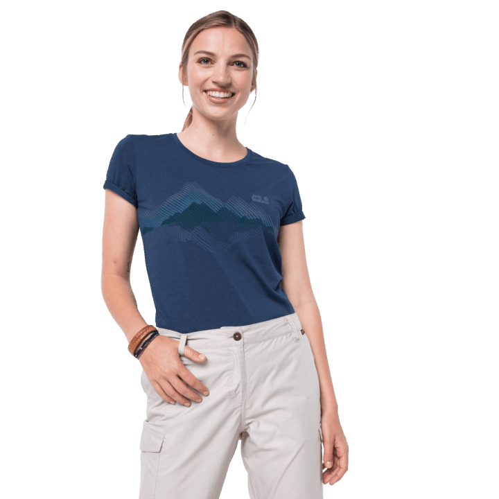 Kolekcia Jack Wolfskin Dark Indigo Dámska Crosstrail Graphic T