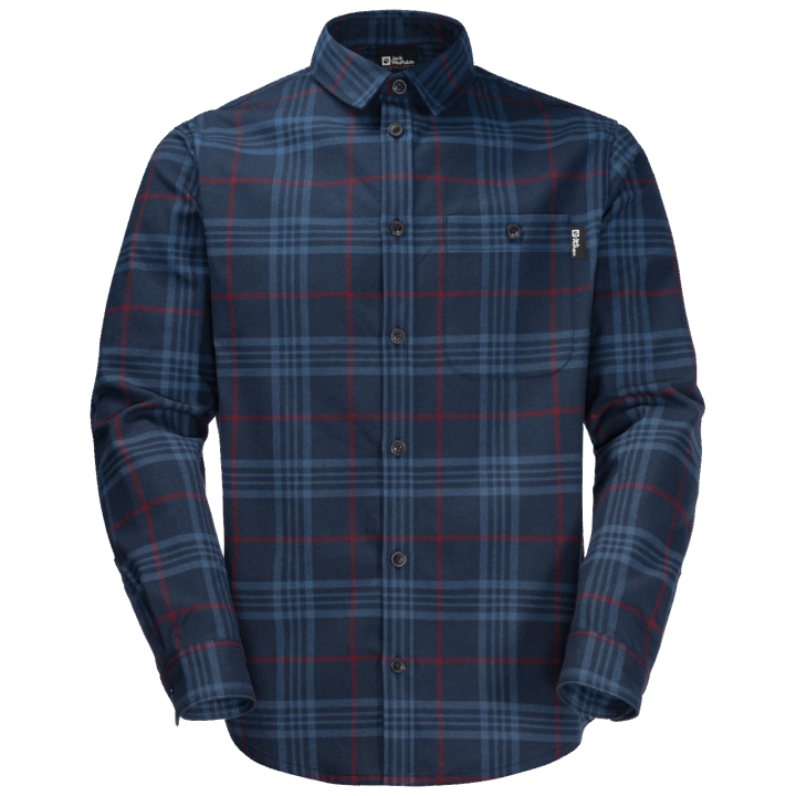 Horúca Pánska Kabína Pohľad Košeľa Nočná Modrá šeky Jack Vlčia Koža