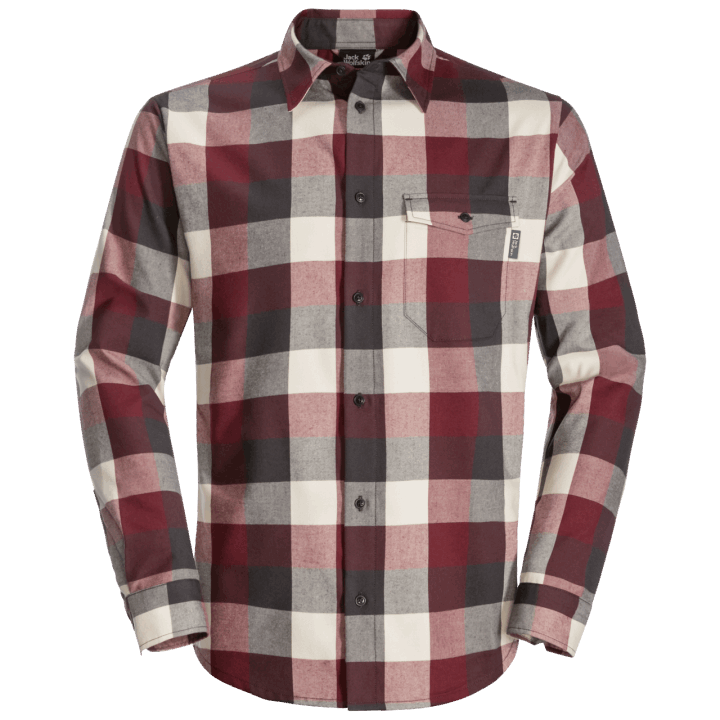 Pánska Košeľa Felsenweg Jack Vlčia Koža Pôvodu Cordovan červená Kár