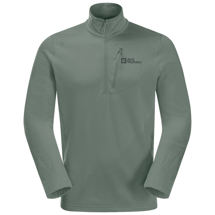 Kolekcia Jack Wolfskin Pánsky Kolbenberg živý Plot Na Polovičný Zips Zelený