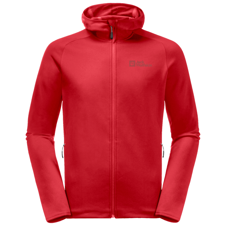 Adrenalínový červený Pánsky Baiselberg S Kapucňou Celozipsový Jack Wolfskin Best