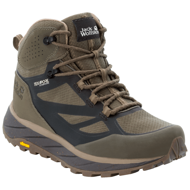 Kolekcie Terraventure Texapore Mid M Jack Vlčia Koža Hnedo-béžová