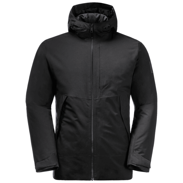 Jack Wolfskin Black Značková Pánska Bunda Tempelhof