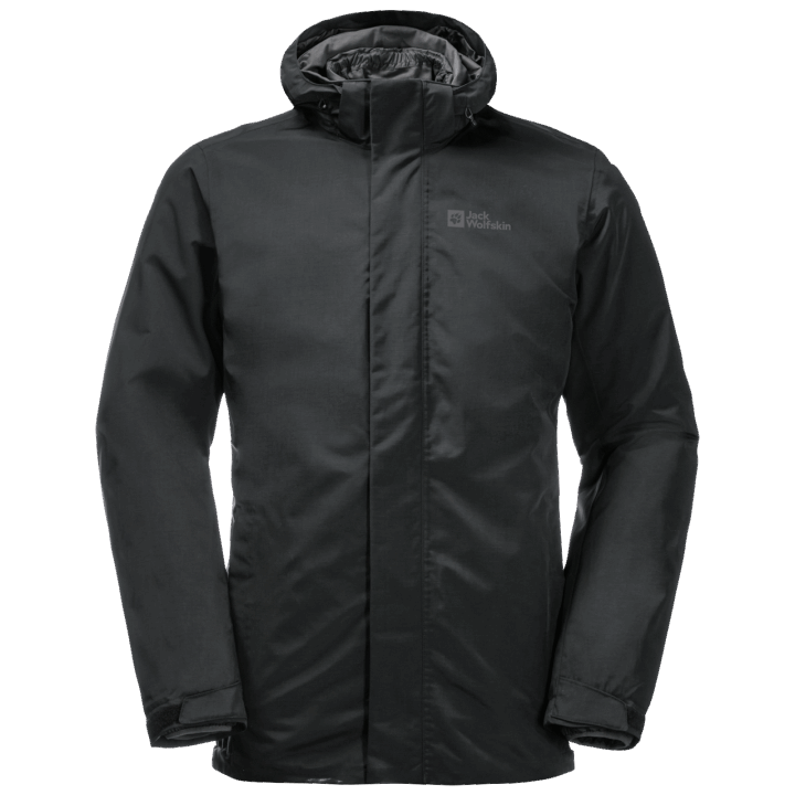 Jack Wolfskin Hot Black Pánska Bergland Bunda 3v1