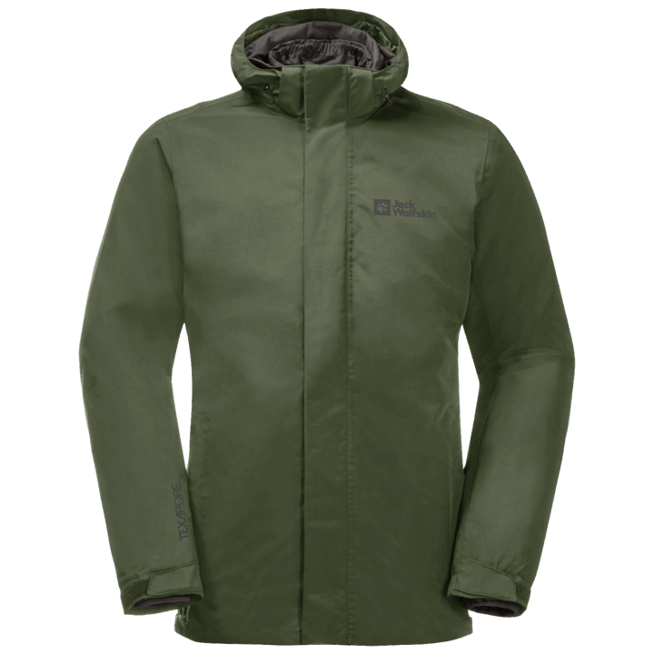 Jack Wolfskin Pánska Bergland Bunda 3v1 Greenwood Best