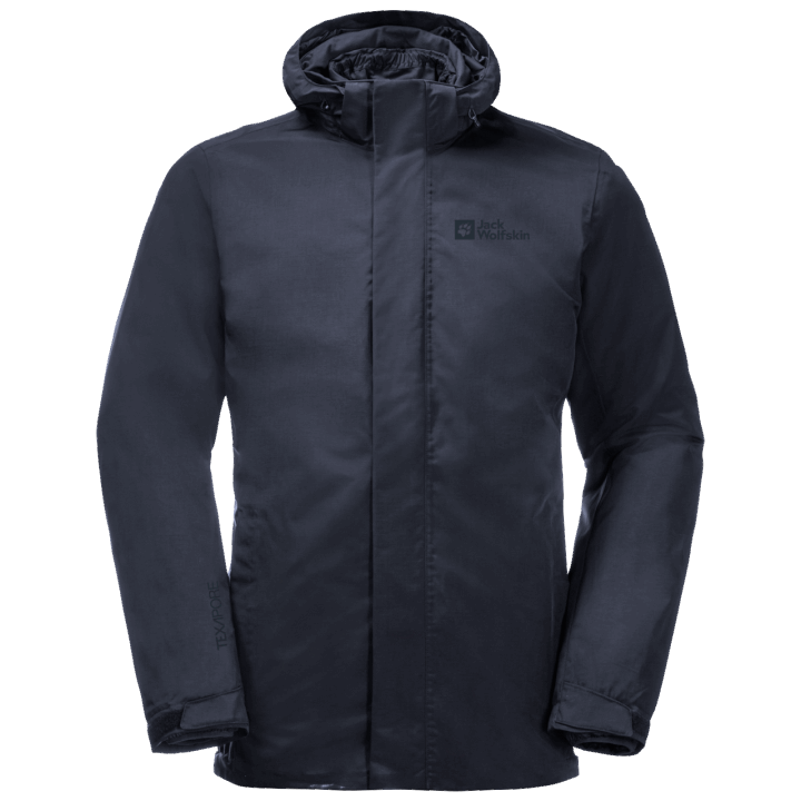 Jack Wolfskin Pánska Bergland Bunda 3v1 Nová Nočná Modrá