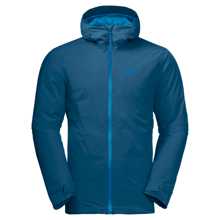 Jack Wolfskin Pánska Argónová Búrková Bunda Originál Tmavý Kobalt