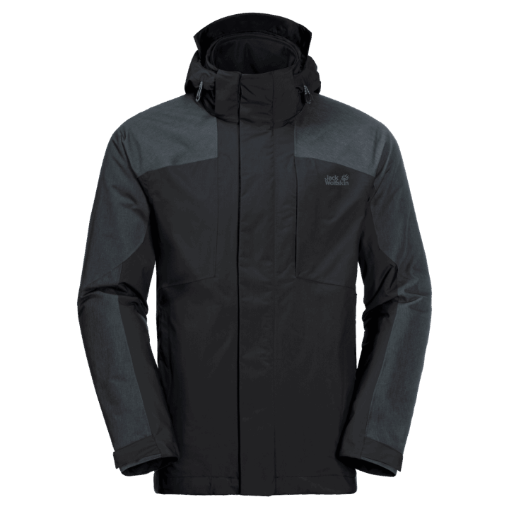 čierna Módna Pánska Bunda Viking Sky Jack Wolfskin