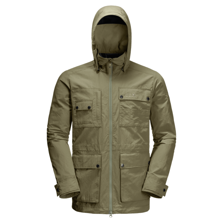 Najlepšia Khaki Bunda Jack Wolfskin Pánska Safari Pri Jazere