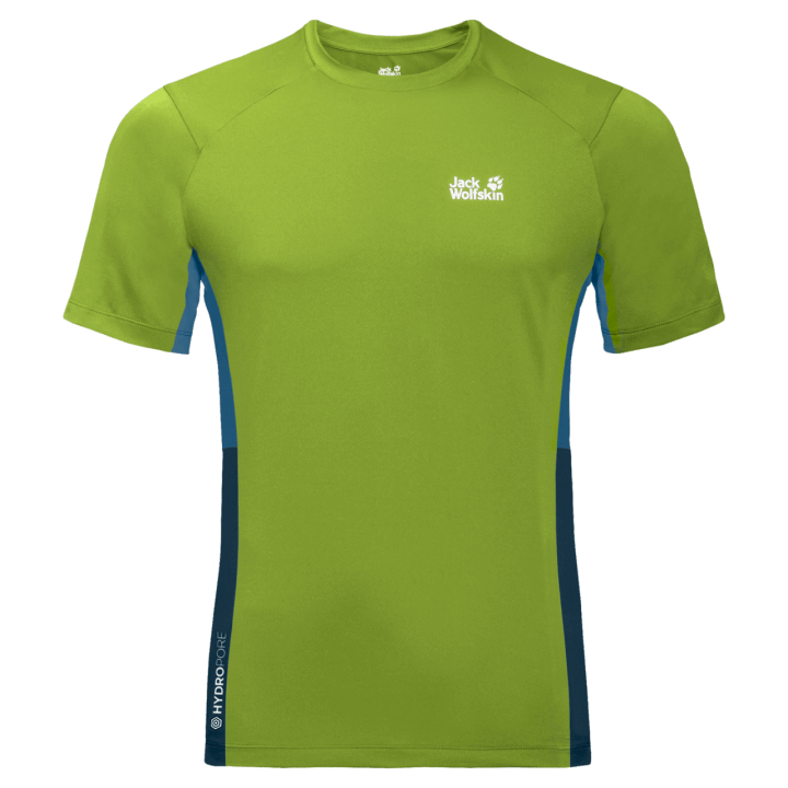 Jack Wolfskin Pánske úzky T Značky Jarná Limetka