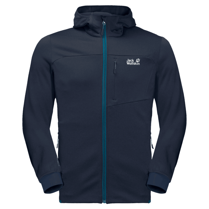Pánska Hydro Grid Fleece Kolekcia Jack Vlčia Koža Nočná Modrá