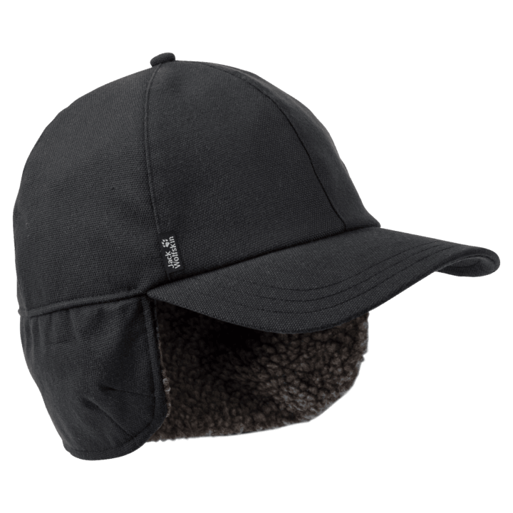 čierna Pánska čiapka Divoký Vietor Pôvod Jack Wolfskin