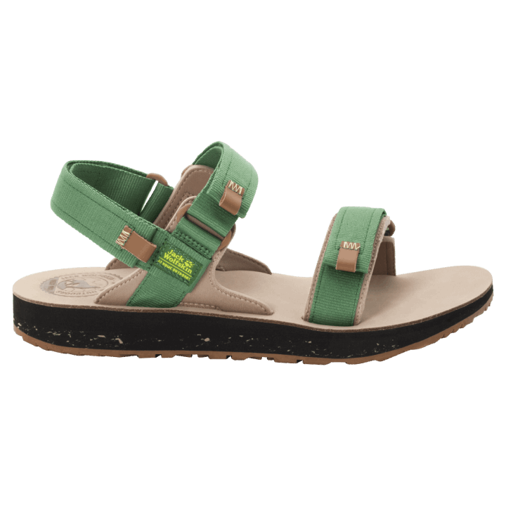 Pánske Outfresh Deluxe Sandále Horúce Zeleno-hnedé Jack Wolfskin