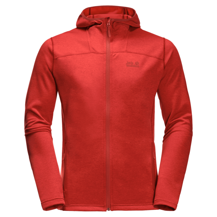 Pôvod Pánsky Horizont Bunda S Kapucňou Jack Vlčia Koža Lávová červená