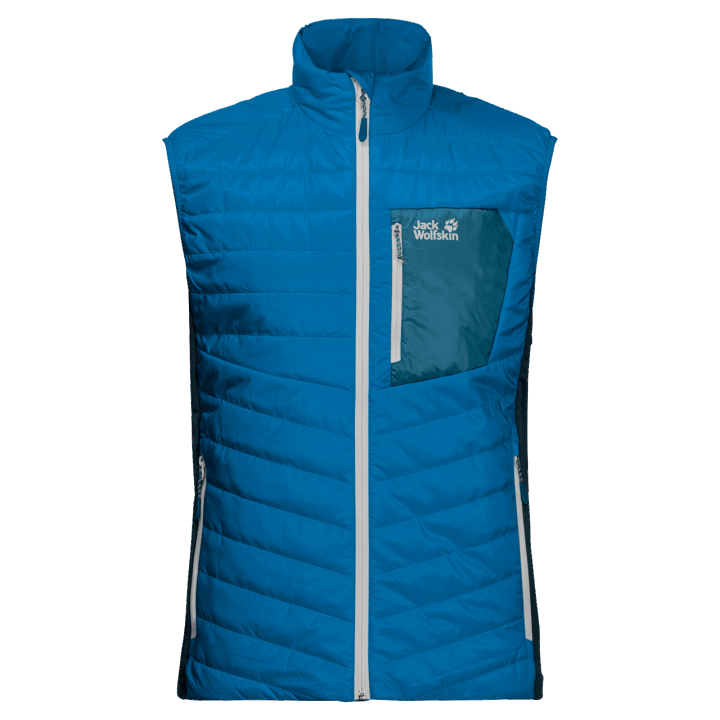 Jack Wolfskin Pánska Routovaná Vesta Modrá Pacific Hot