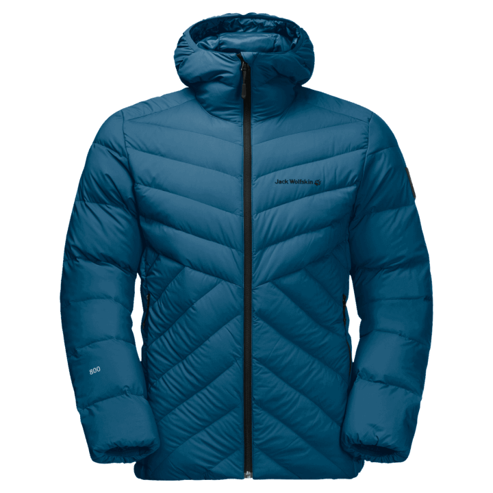 Módna Pánska Atletická Páperová Bunda Z Tmavého Kobaltu Jack Wolfskin