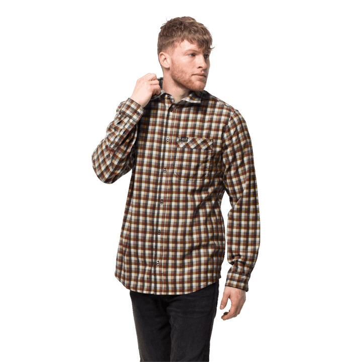 Zlatá Jantárová šeky Značky Pánska Košeľa River Town Jack Wolfskin