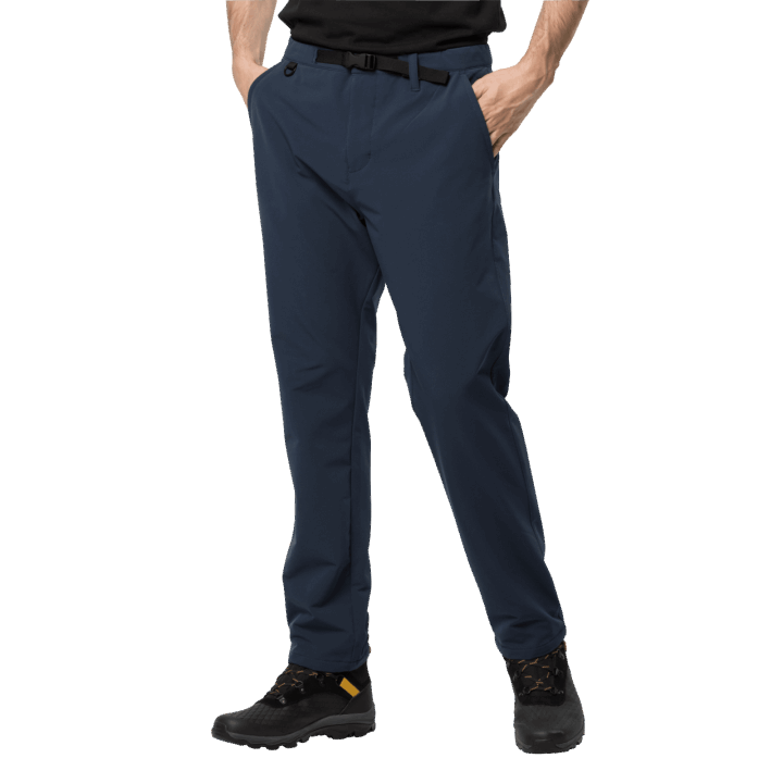 Pôvod Nočná Modrá Pánske Zimné Lifestylové Nohavice Jack Vlčia Koža