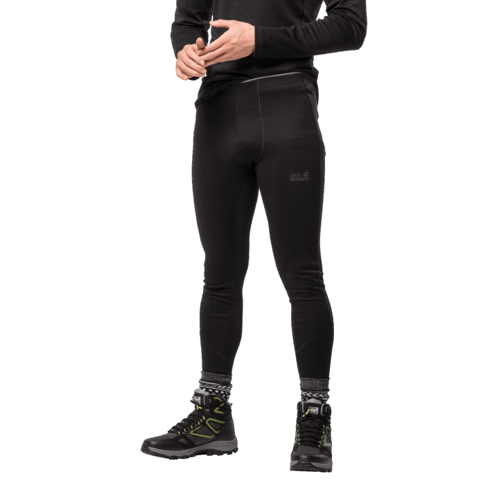 Jack Wolfskin Black Pánske Arktické Xt Základná Vrstva Merino Nohavičky Origin