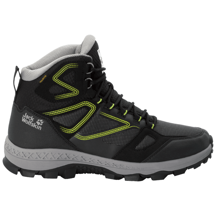 Originál Pánska Zjazdová Texapore Mid Black-lime Jack Wolfskin
