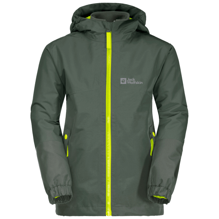 Chlapčenská Bunda Island 3v1 Značky Tymiánovo Zelená Jack Vlčia Koža