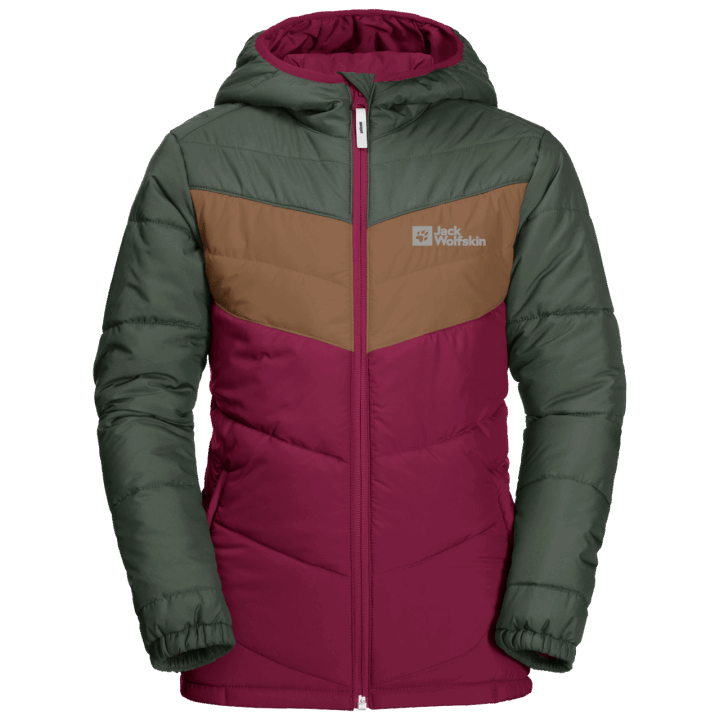 Nová Detská Bunda Jack Wolfskin Tmavo Rubínová
