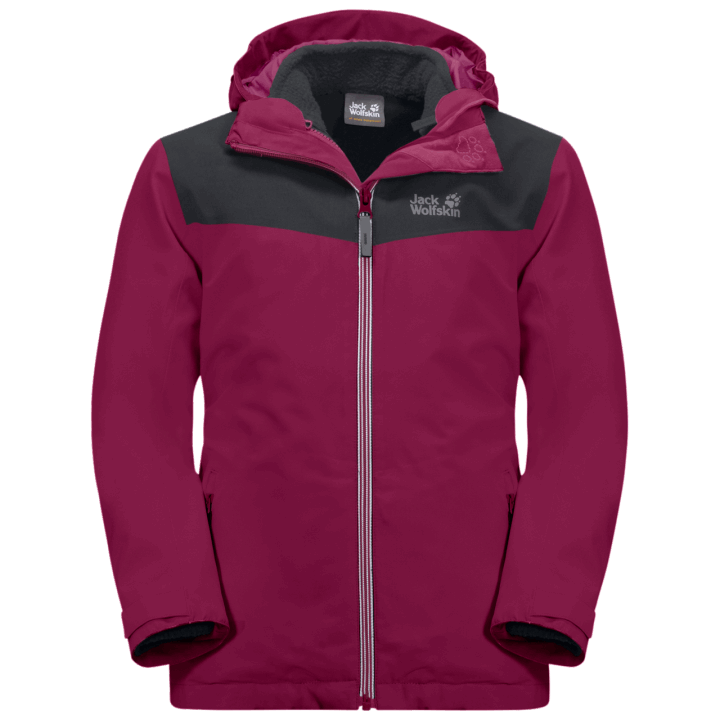 Detská Bunda Snowfrost 3v1 Jack Wolfskin Origins Dark Ruby