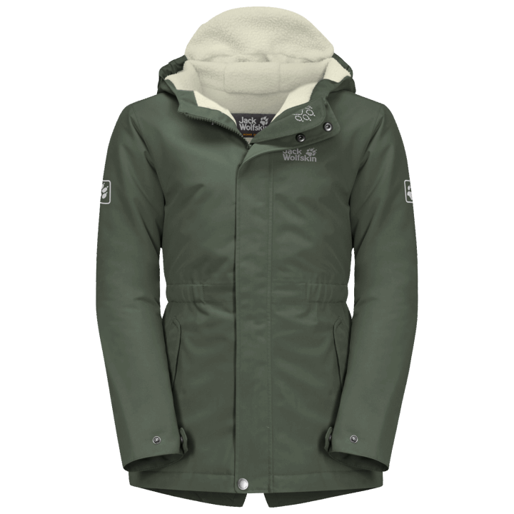 Dievčenská útulná Medvedí Bunda Horúca Tymiánová Zelená Jack Vlčia Koža