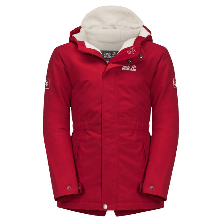 Jack Wolfskin Indická červená Dievčenská útulná Medvedí Bunda Nová