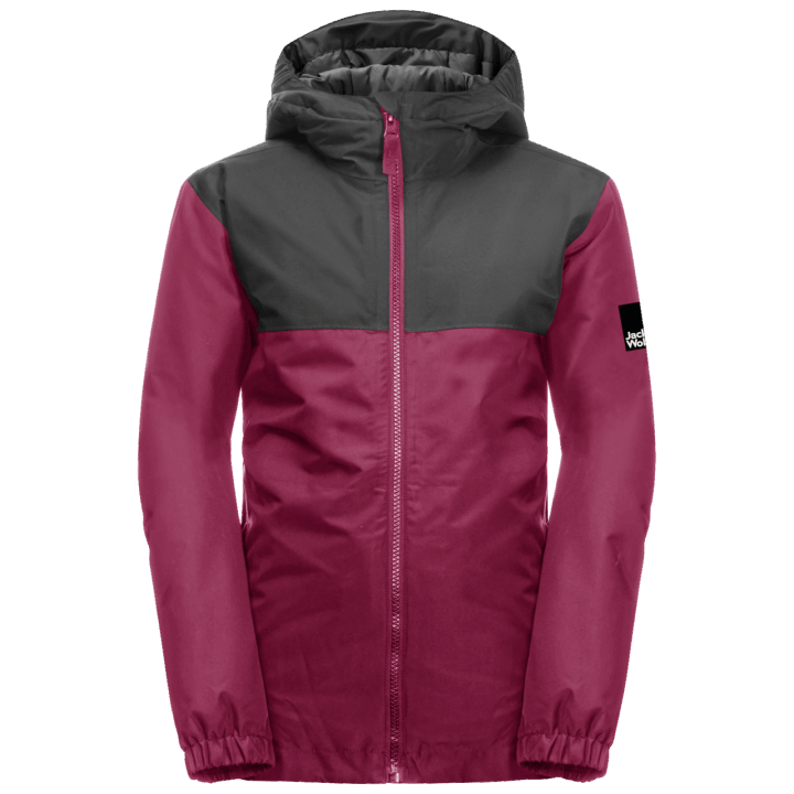 Tmavo Rubínová Liehovina Pre Mládež 2l Zateplená Bunda Fashion Jack Wolfskin