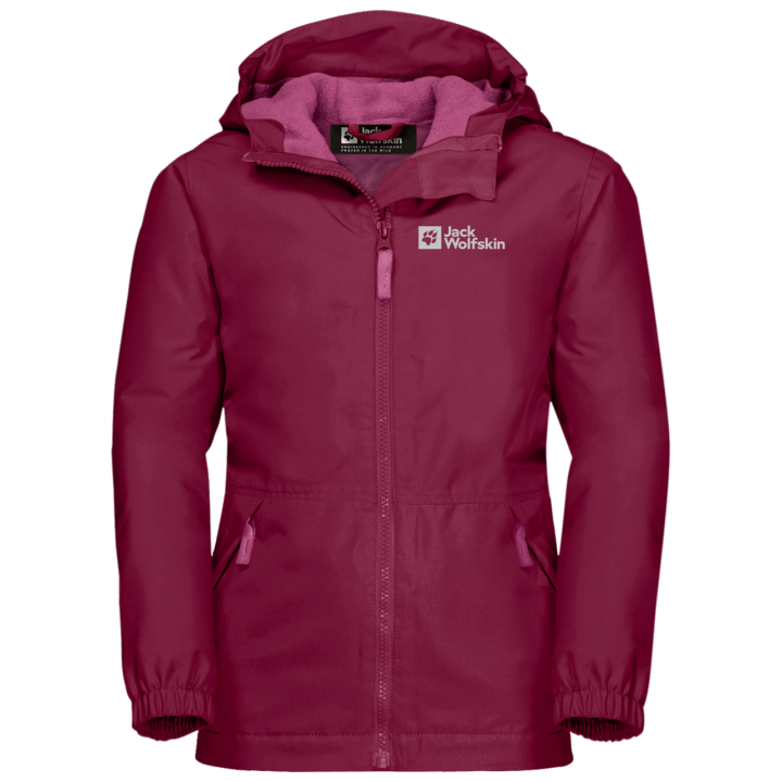 Pôvod Detská Bunda Zasnežených Dní Tmavo Rubínová Jack Vlčia Koža