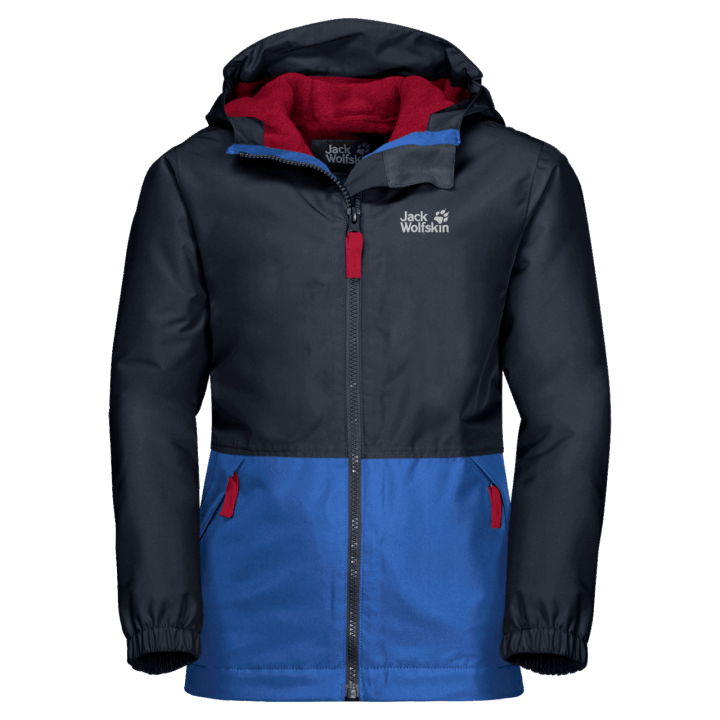 Značky Jack Wolfskin Detská Zasnežená Bunda Nočná Modrá