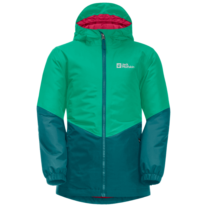 Značková Detská Trio Bunda Jack Wolfskin Jednoducho Zelená
