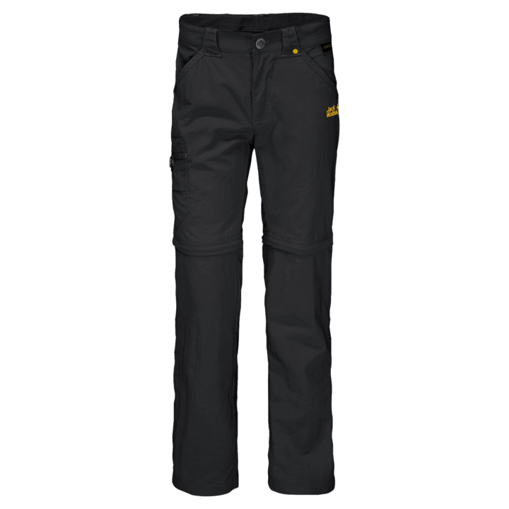 Jack Wolfskin Horúce Detské Safari Zip Off Nohavice čierne