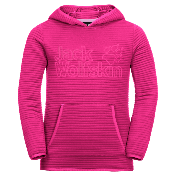 Jack Wolfskin Detská Skromná Kapucňa Móda Ružová Pivonka