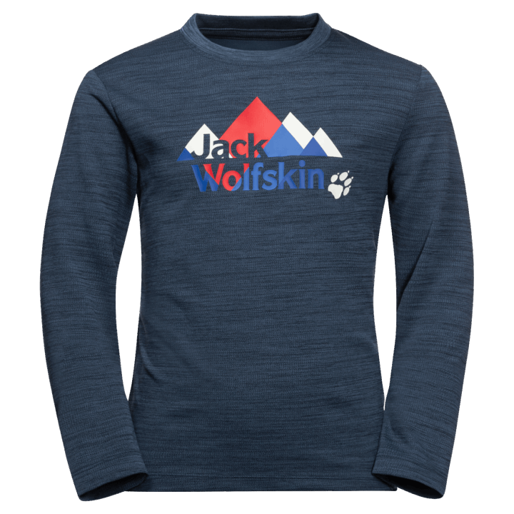 Detská Vargen S Dlhým Rukávom Originál Tmavo Modro-červená Jack Vlčia Koža