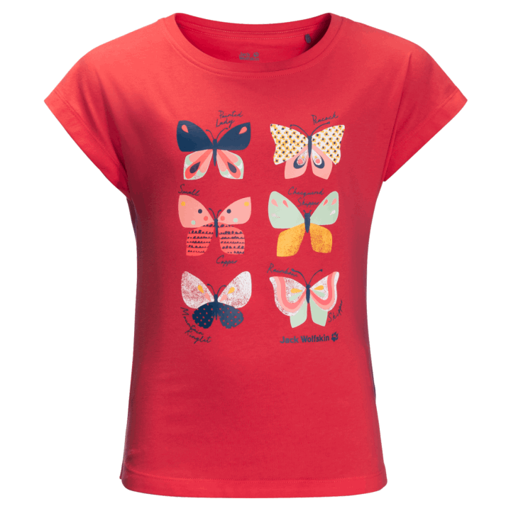 Dievčenský Motýľ T Najlepší Tulipán červený Jack Vlčia Koža