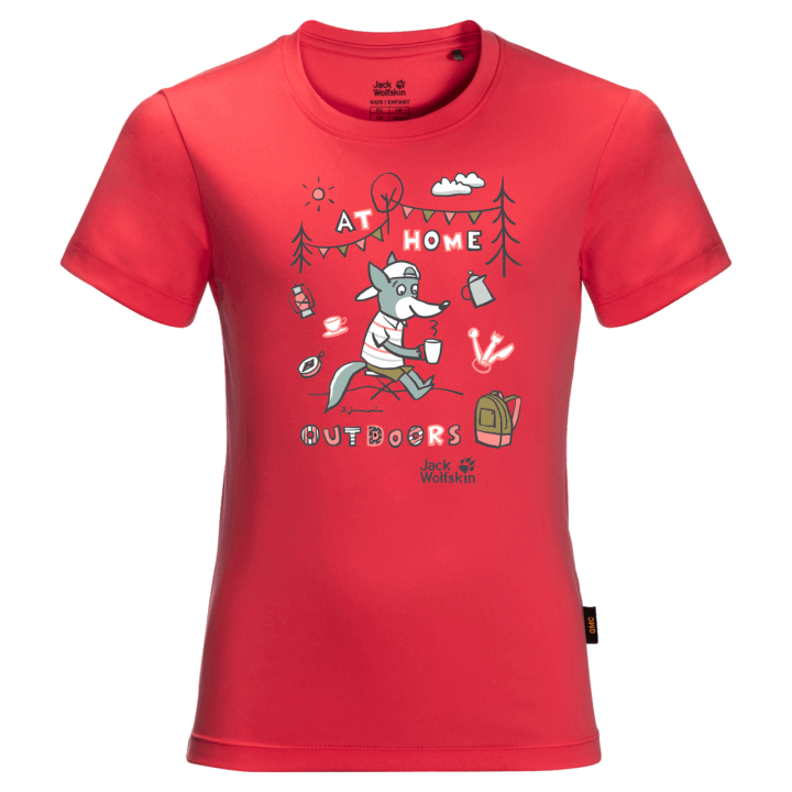 Jack Vlčia Koža Kolekcia Detský šťastný Karavan T Tulipán červený