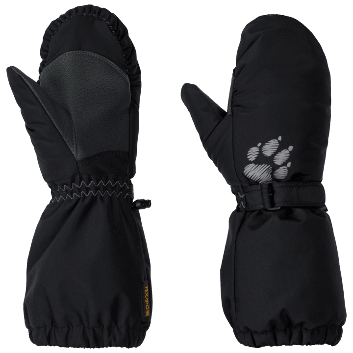 čierne Detské Texaporové Rukavice Jack Móda Z Vlčej Kože