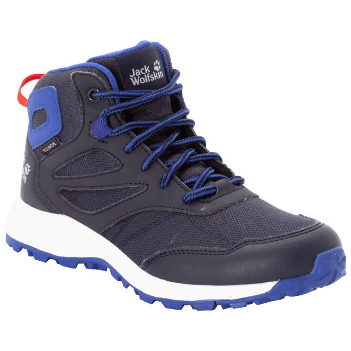 Woodland Texapore Mid K Kolekcie Nočná Modro-červená Jack Vlčia Koža