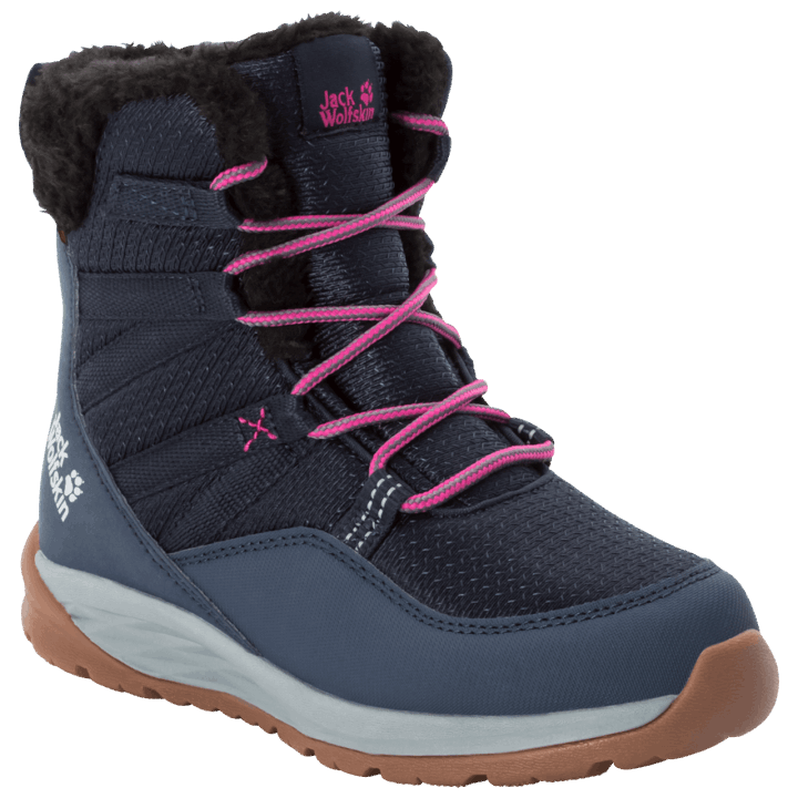 Najlepšie Detské Polárne Wolf Texapore Vysoké Zimné Topánky Tmavomodro-sivé Jack Wolfskin